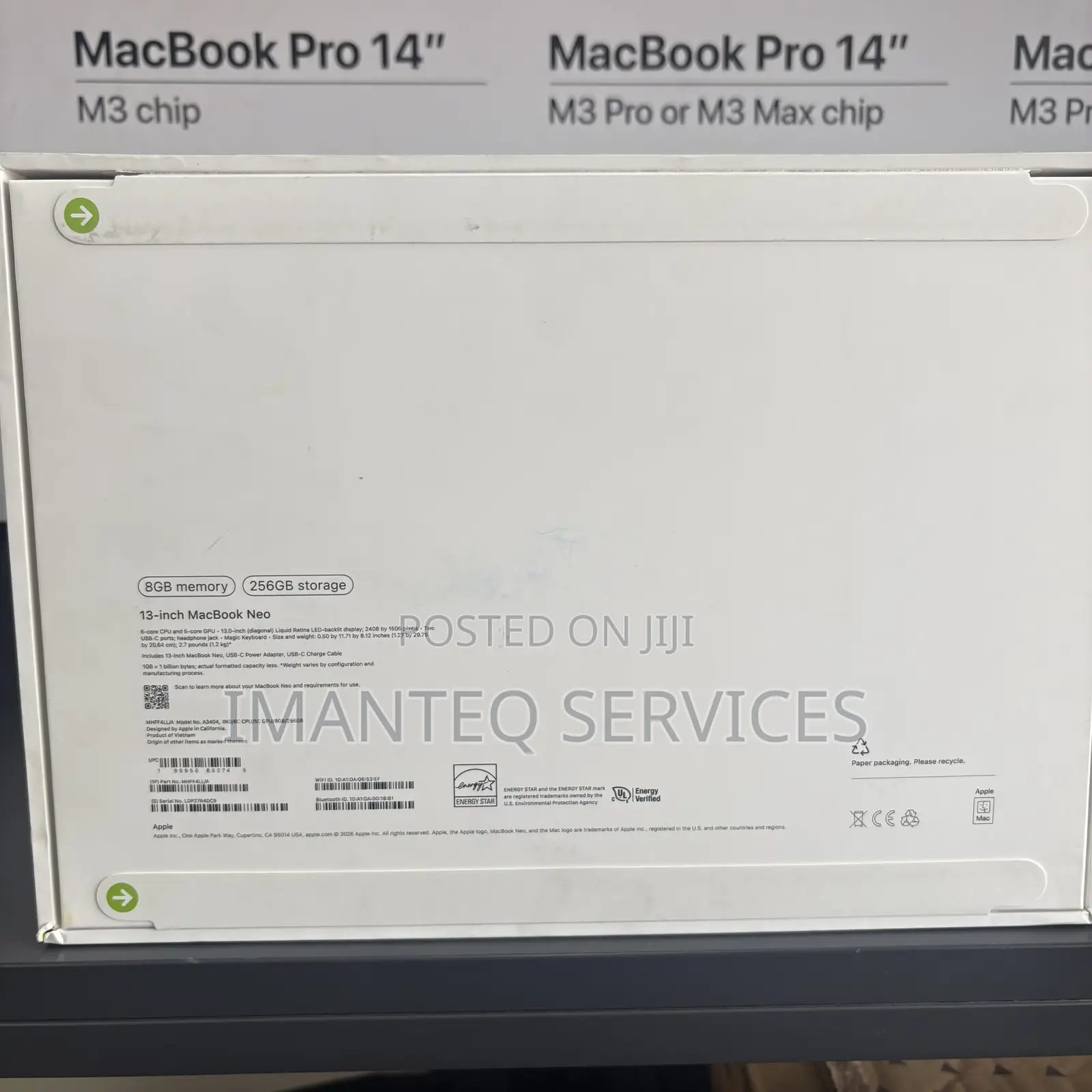 New Laptop Apple MacBook Neo 2026 8GB SSD 256GB