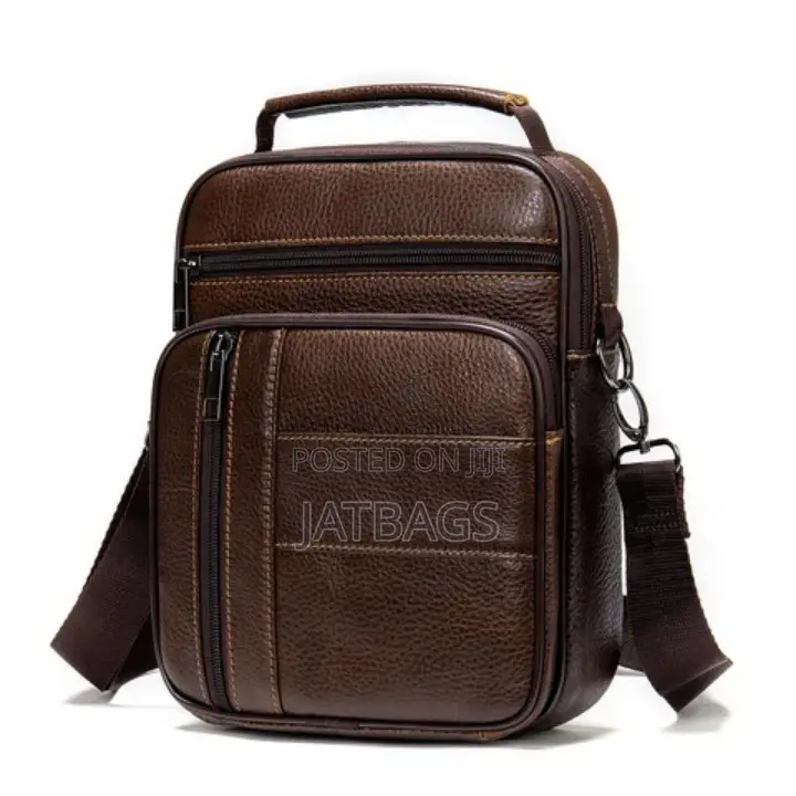 Genuine Brown Colour Crossbody Bag (Free Delivery)