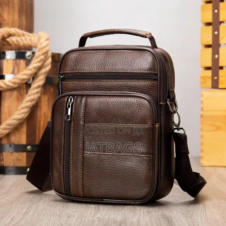 Genuine Brown Colour Crossbody Bag (Free Delivery)