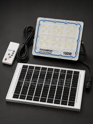 100w Solar Flood Light With Panel