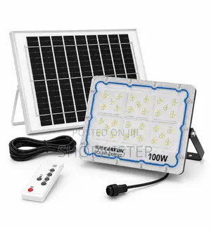 100w Solar Flood Light With Panel