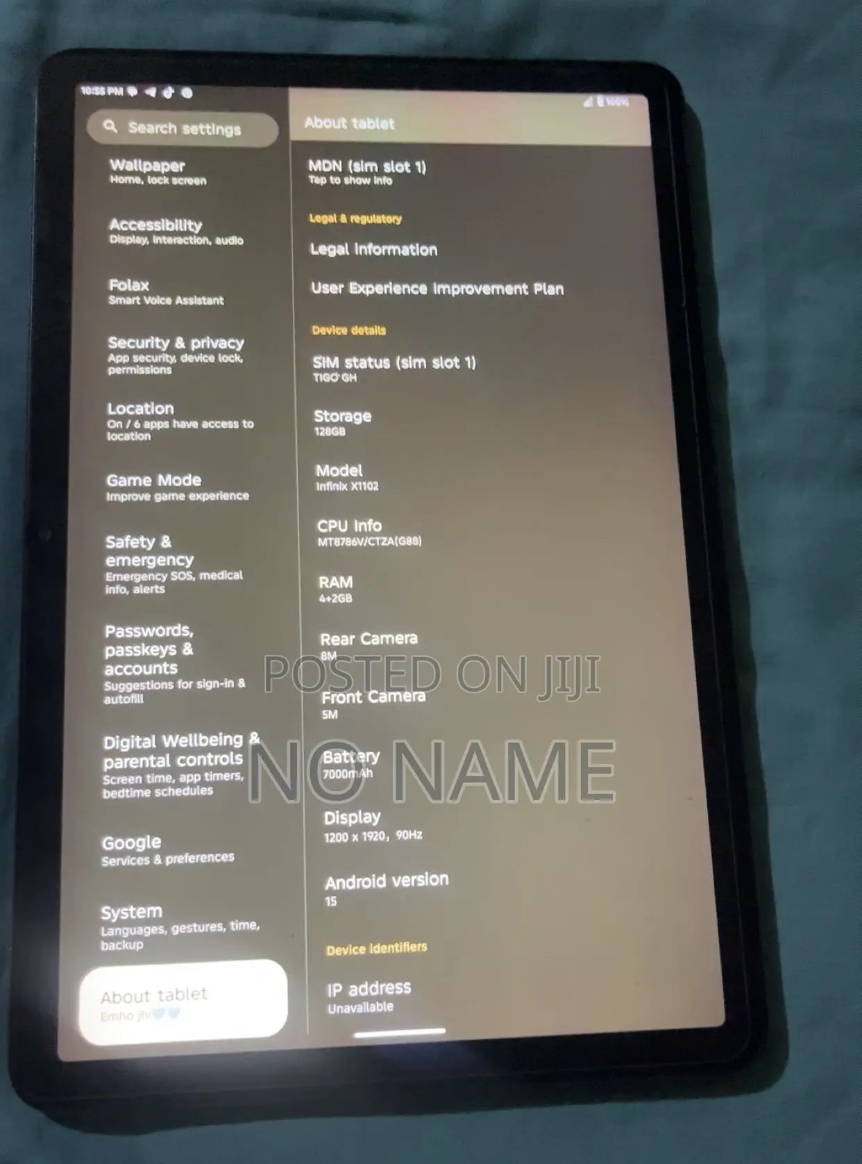 Infinix Xpad 20 128 GB Gray