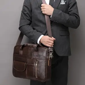 Genuine Leather Coffee Colour Bag for 14-15" Laptop (Free Delivery)
