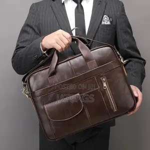 Genuine Leather Coffee Colour Bag for 14-15" Laptop (Free Delivery)