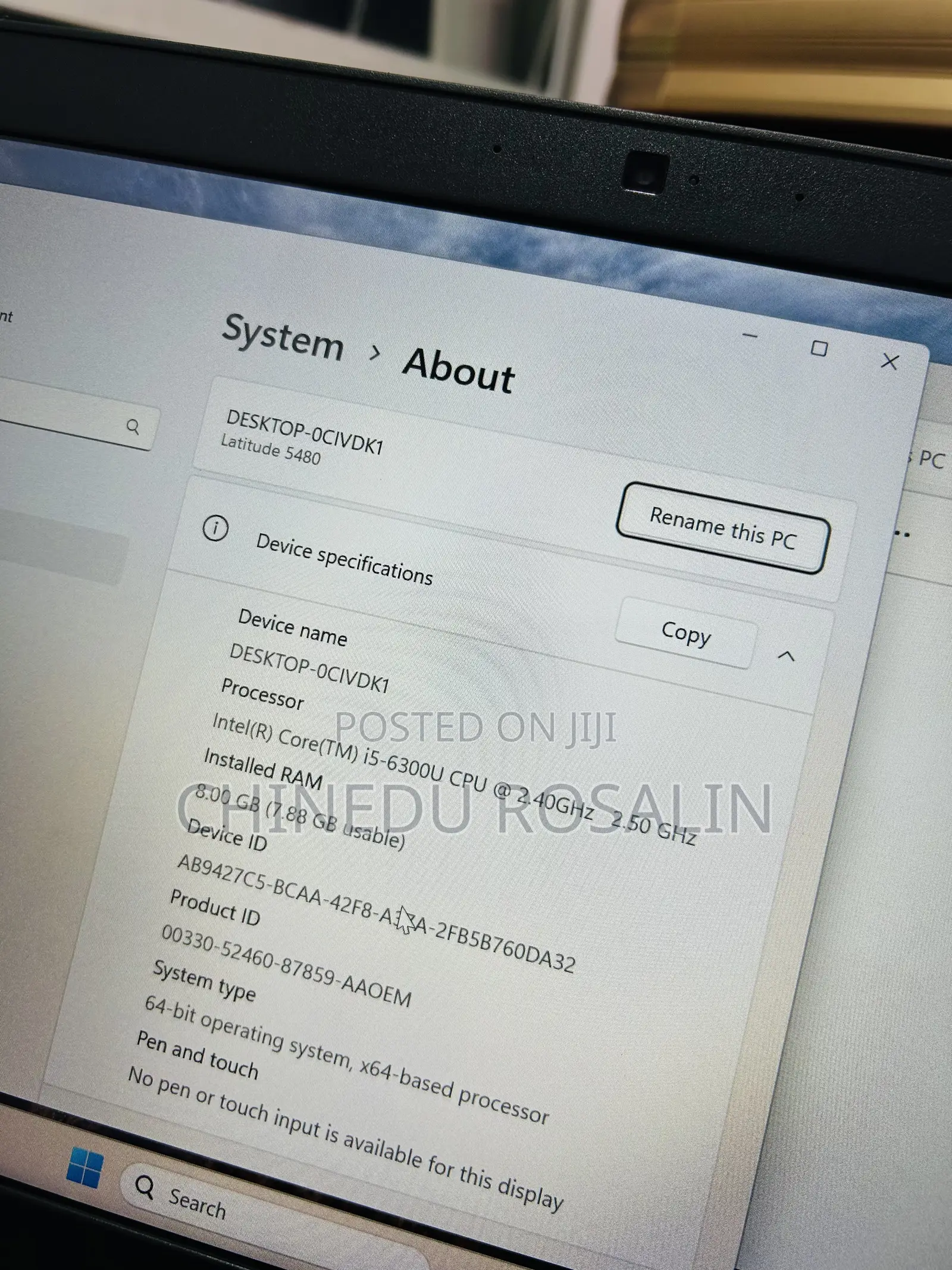 Laptop Dell Latitude 5480 8GB Intel Core i5 SSD 256GB