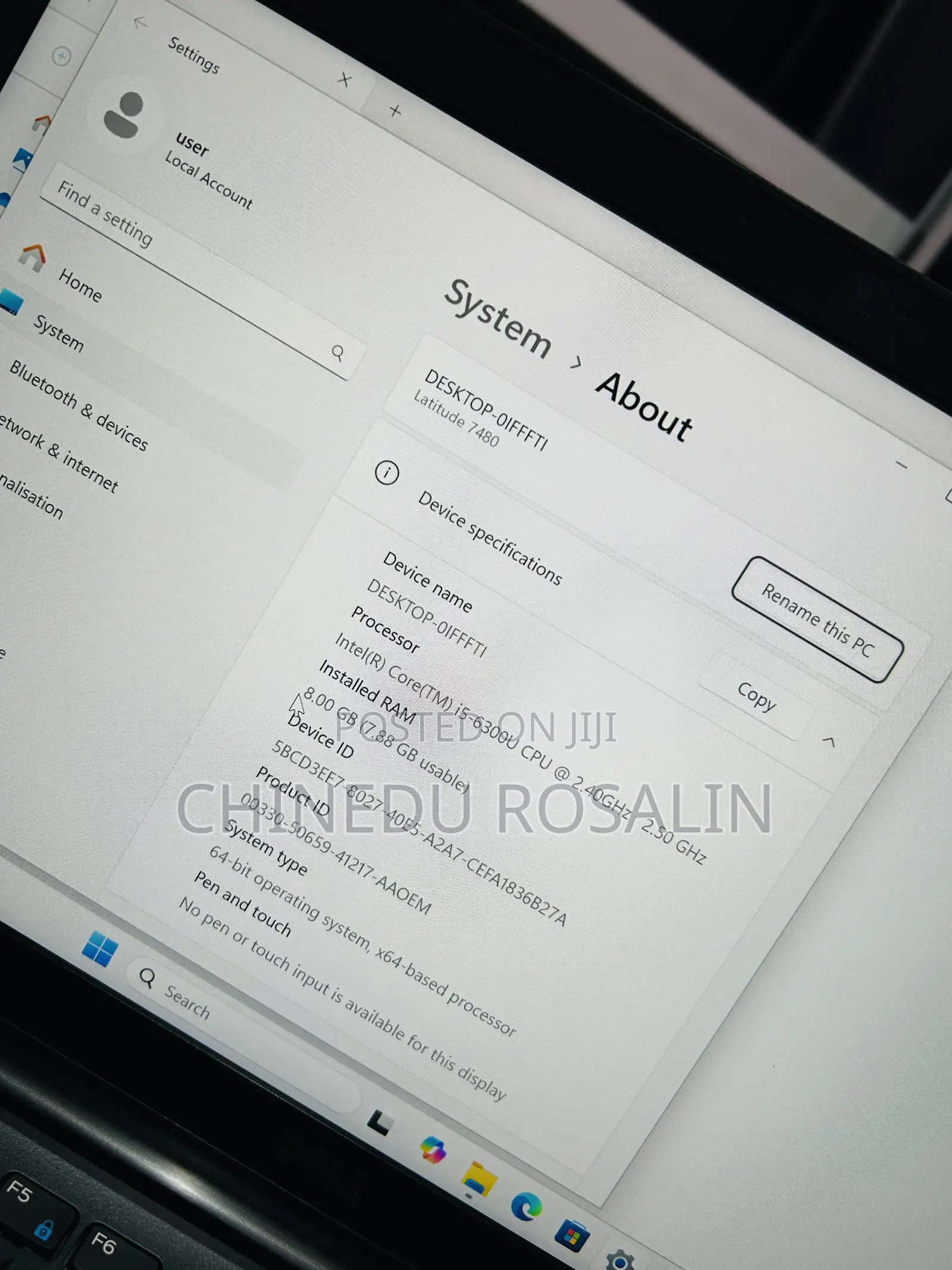 Laptop Dell Latitude 7480 8GB Intel Core i5 SSD 256GB