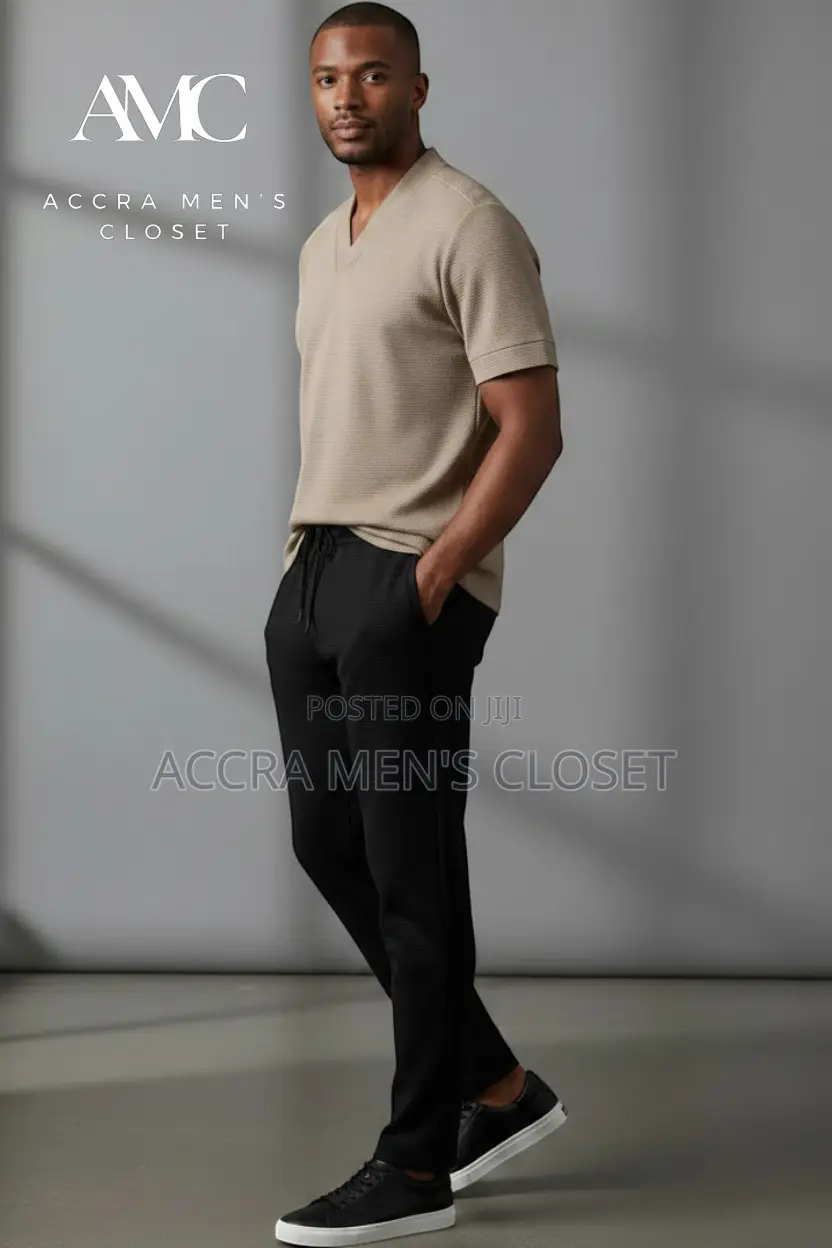 Men's Two Piece Set, Short Sleeve Casual Shirt Matching Trousers