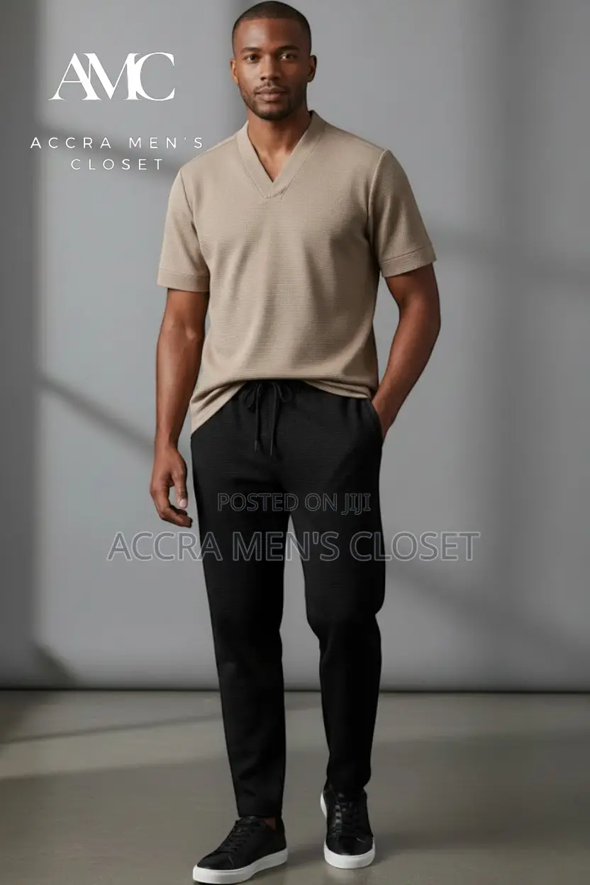 Men's Two Piece Set, Short Sleeve Casual Shirt Matching Trousers