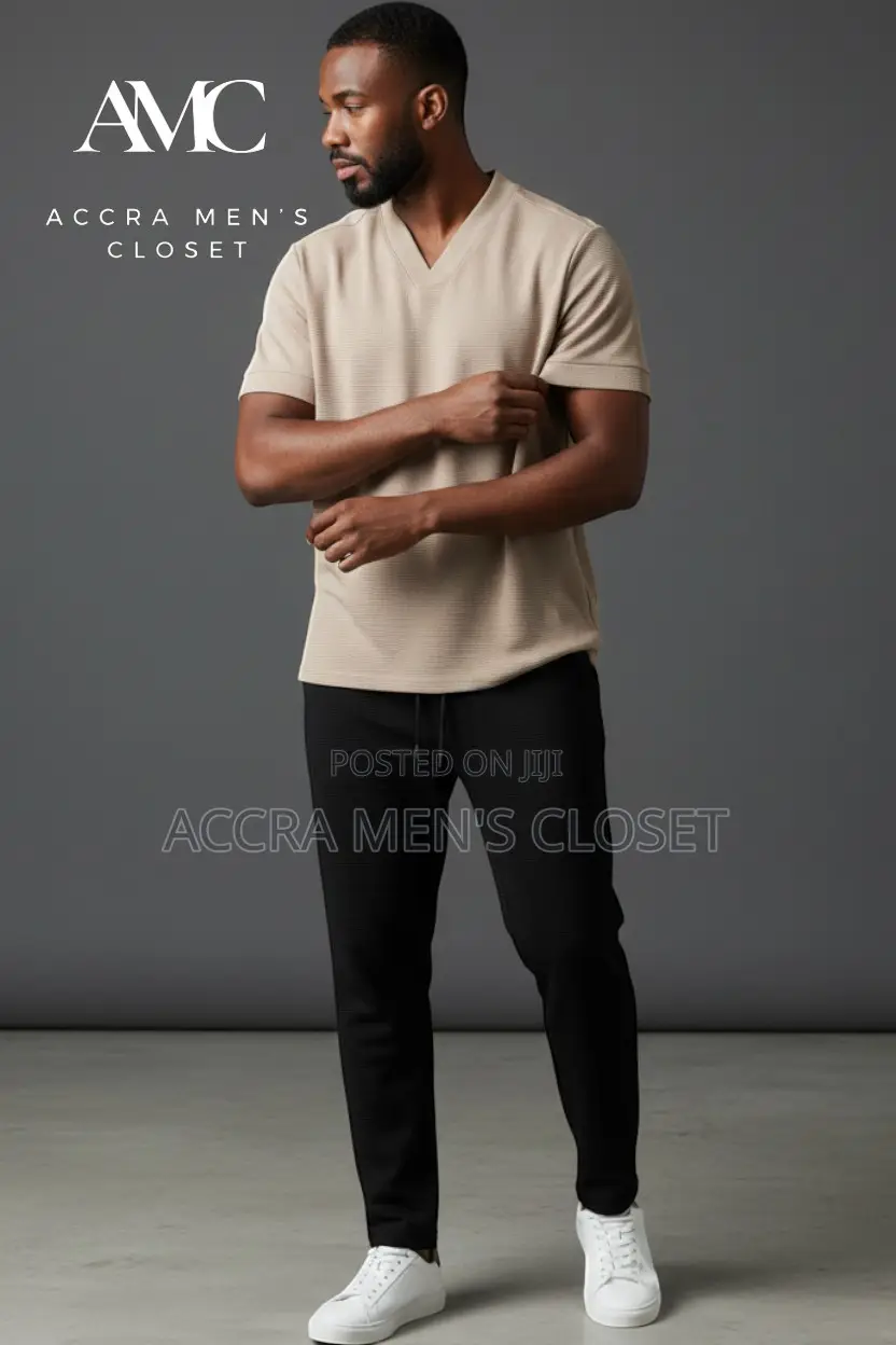 Men's Two Piece Set, Short Sleeve Casual Shirt Matching Trousers