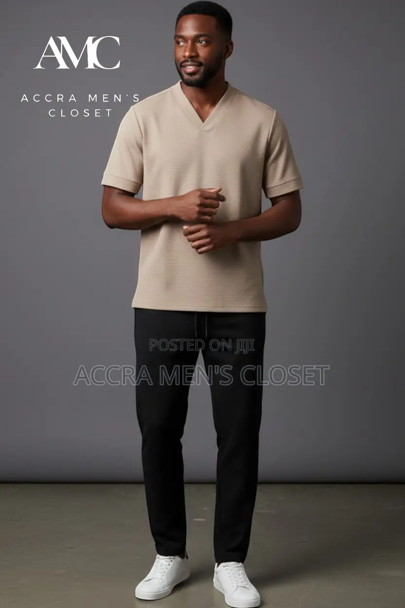 Men's Two Piece Set, Short Sleeve Casual Shirt Matching Trousers