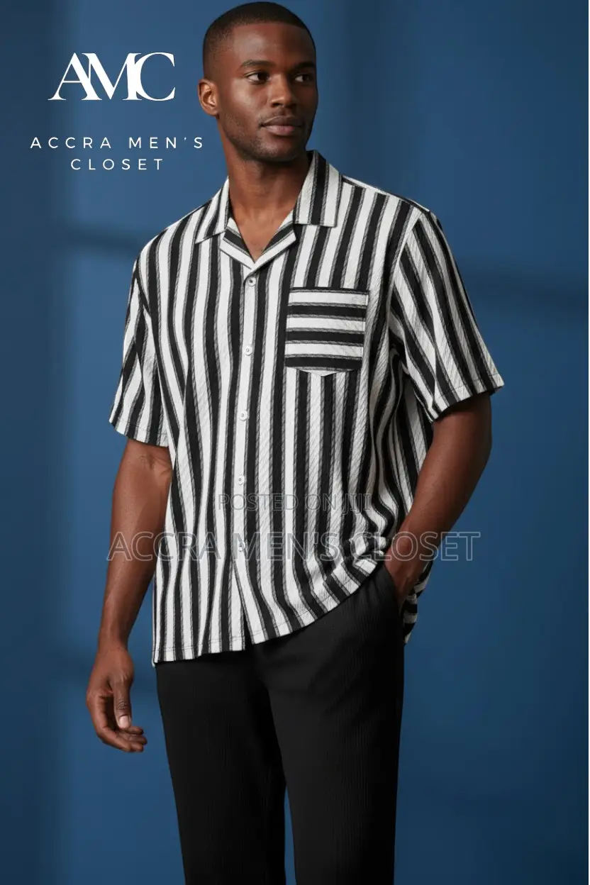 Men's Two Piece Set, Short Sleeve Casual Shirt Matching Trousers