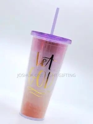 Acrylic Tumbler With Straw