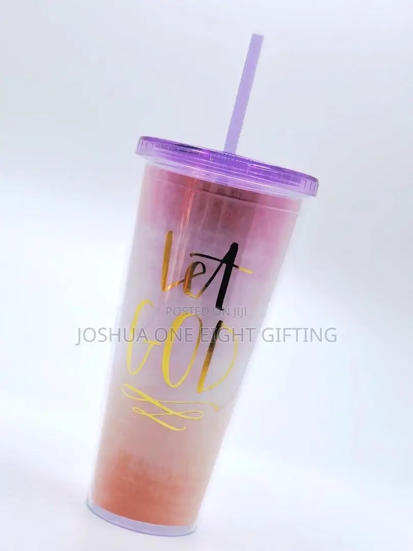 Acrylic Tumbler With Straw