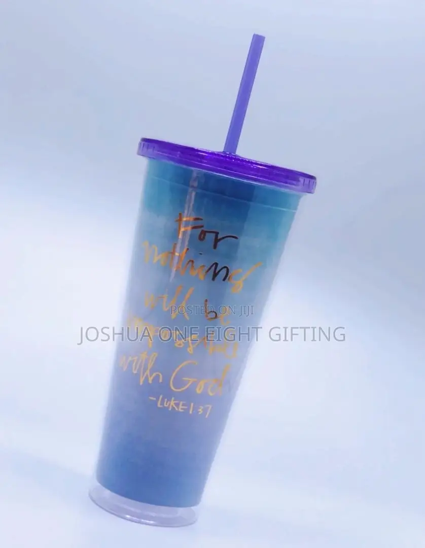 Acrylic Tumbler With Straw