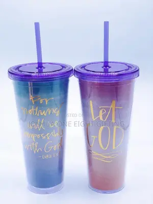 Acrylic Tumbler With Straw