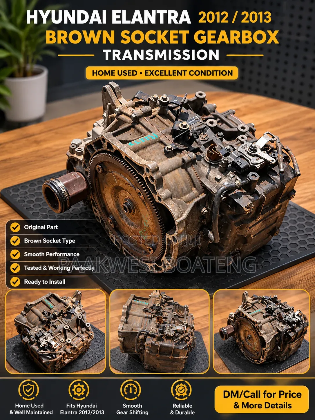 Hyundai Elantra 2012 2013 Brown Socket Gear Box Transmission