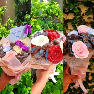 Brownie Bouquet With Satin Roses