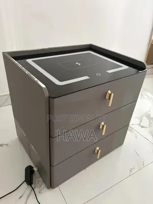 Slightly Used Bedside Table With Built-in Charger – Affordable