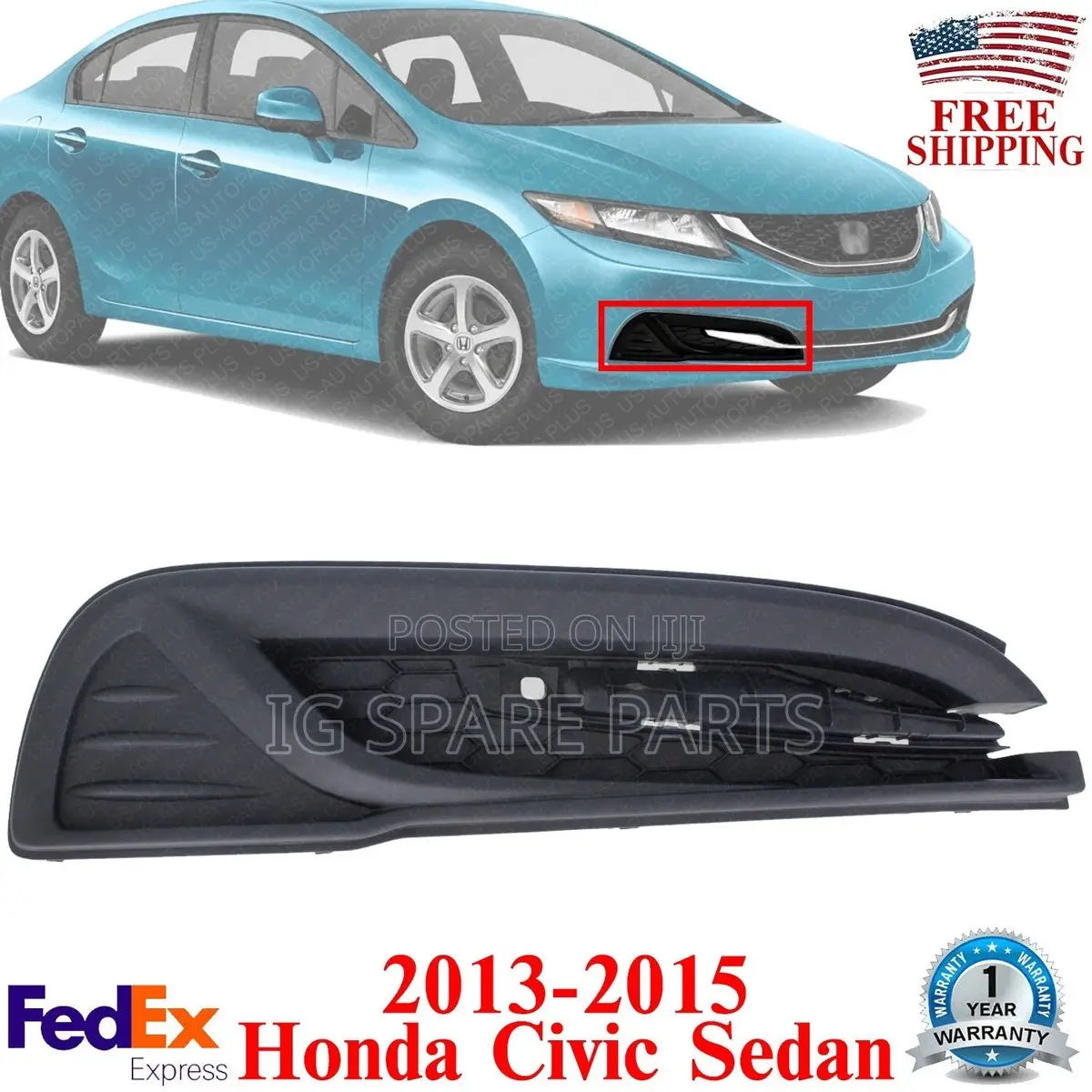Honda Civic 2013-2015 Fog Lamp Cover