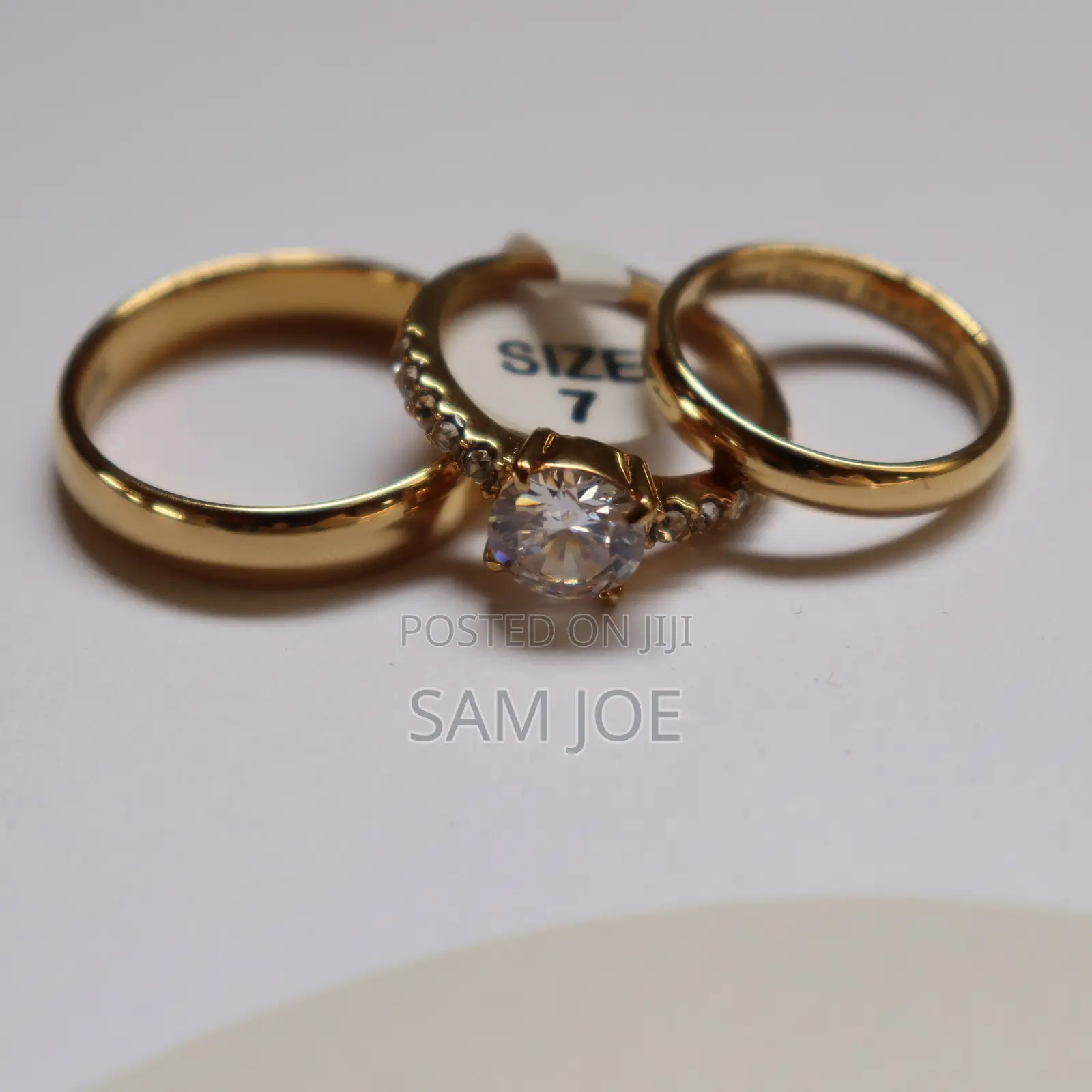 2tungsten and 1 Stainless Goldplated Wedding Rings