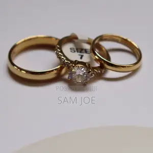 2tungsten and 1 Stainless Goldplated Wedding Rings