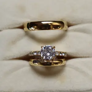 2tungsten and 1 Stainless Goldplated Wedding Rings