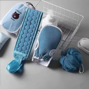 3pcs Set Bath Towel Thickened Bath Rub Back Towel,Hand Scrub,Sponge .