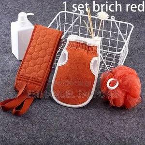 3pcs Set Bath Towel Thickened Bath Rub Back Towel,Hand Scrub,Sponge .
