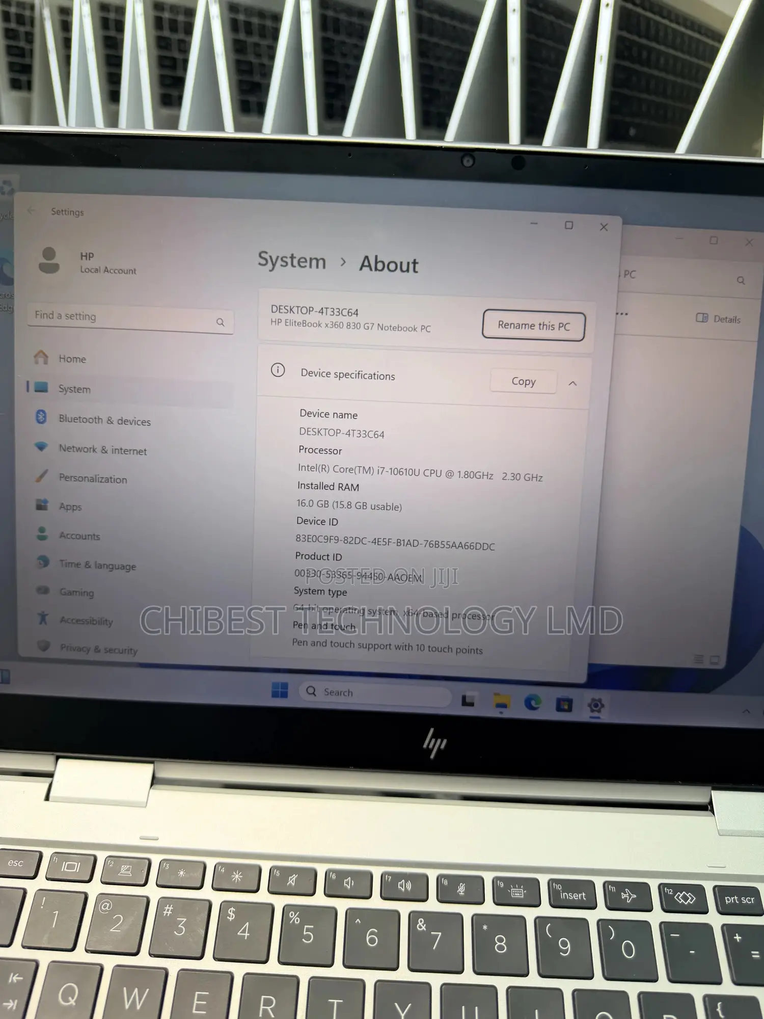 Laptop HP EliteBook 830 G7 16GB Intel Core i7 SSD 256GB