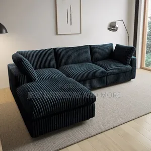 Sofa With Ottoman(Oversized) Black