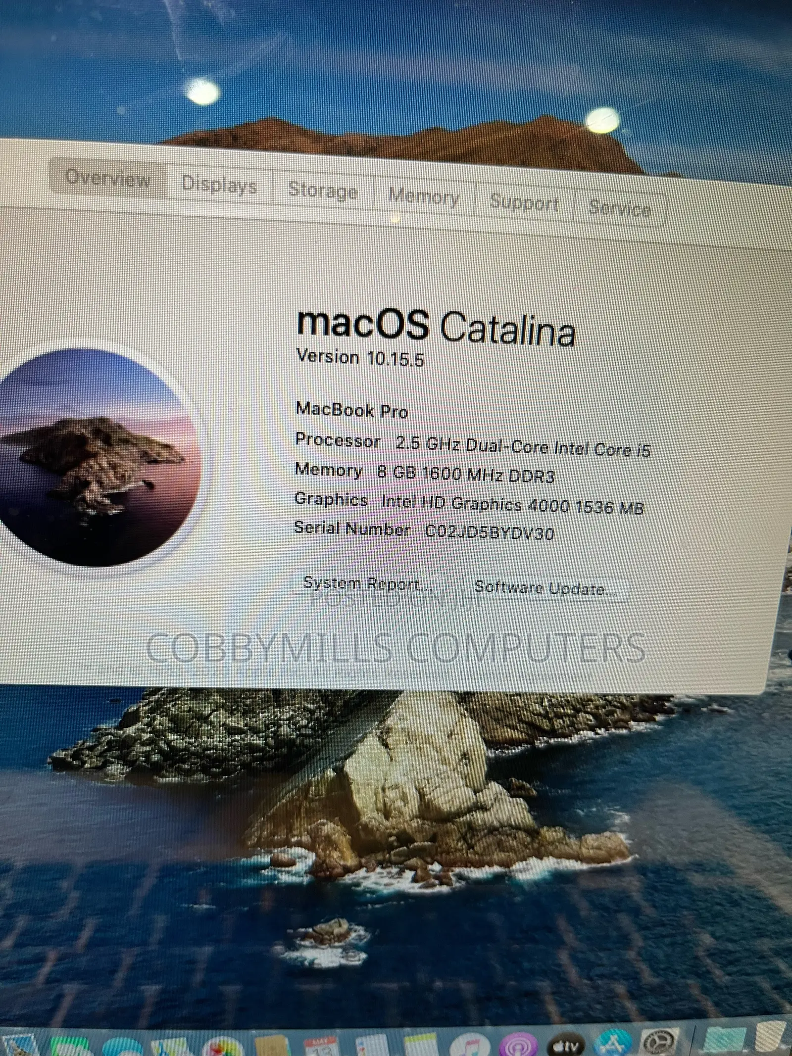 Laptop Apple MacBook Pro 2012 8GB Intel Core i5 HDD 500GB