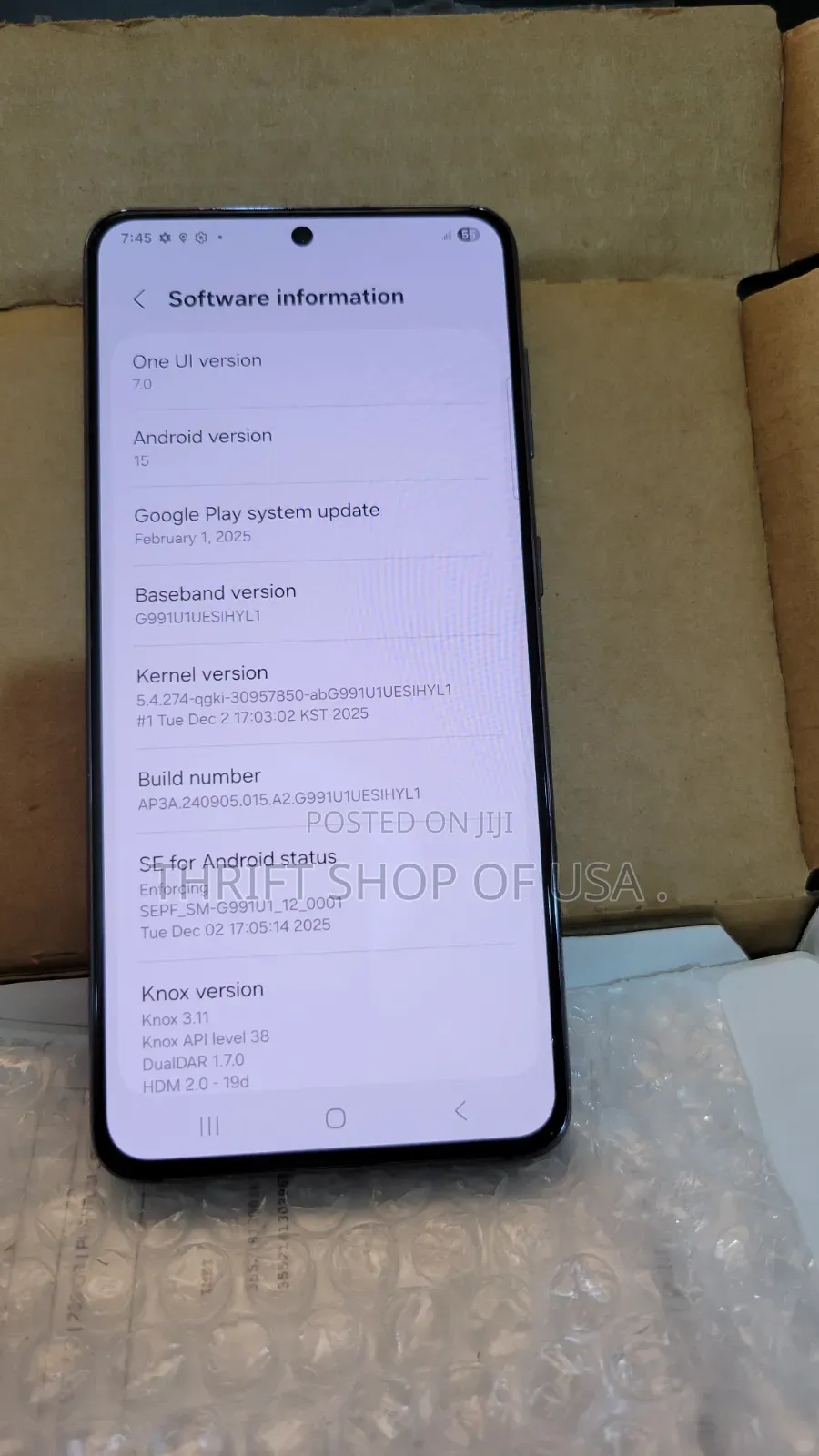 Samsung Galaxy S21 5G 256 GB Black