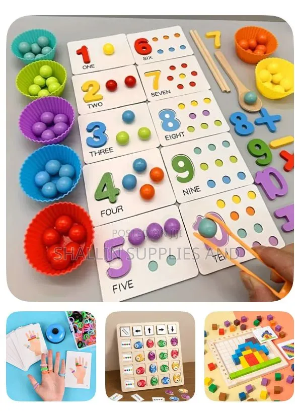 Kids' Number Cognitive Operation Color Sorting Toy