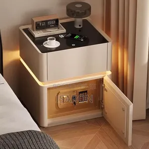 Bedside Cabinet With Safe Inbuilt and Wireless Charger