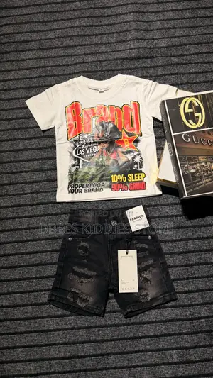 Premium Polo Top With Jeans Shorts
