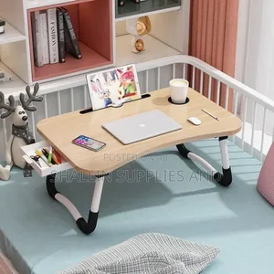 Foldable Laptop Bed Desk 160° Ergonomic W/ Cup Holder Tablet Slot