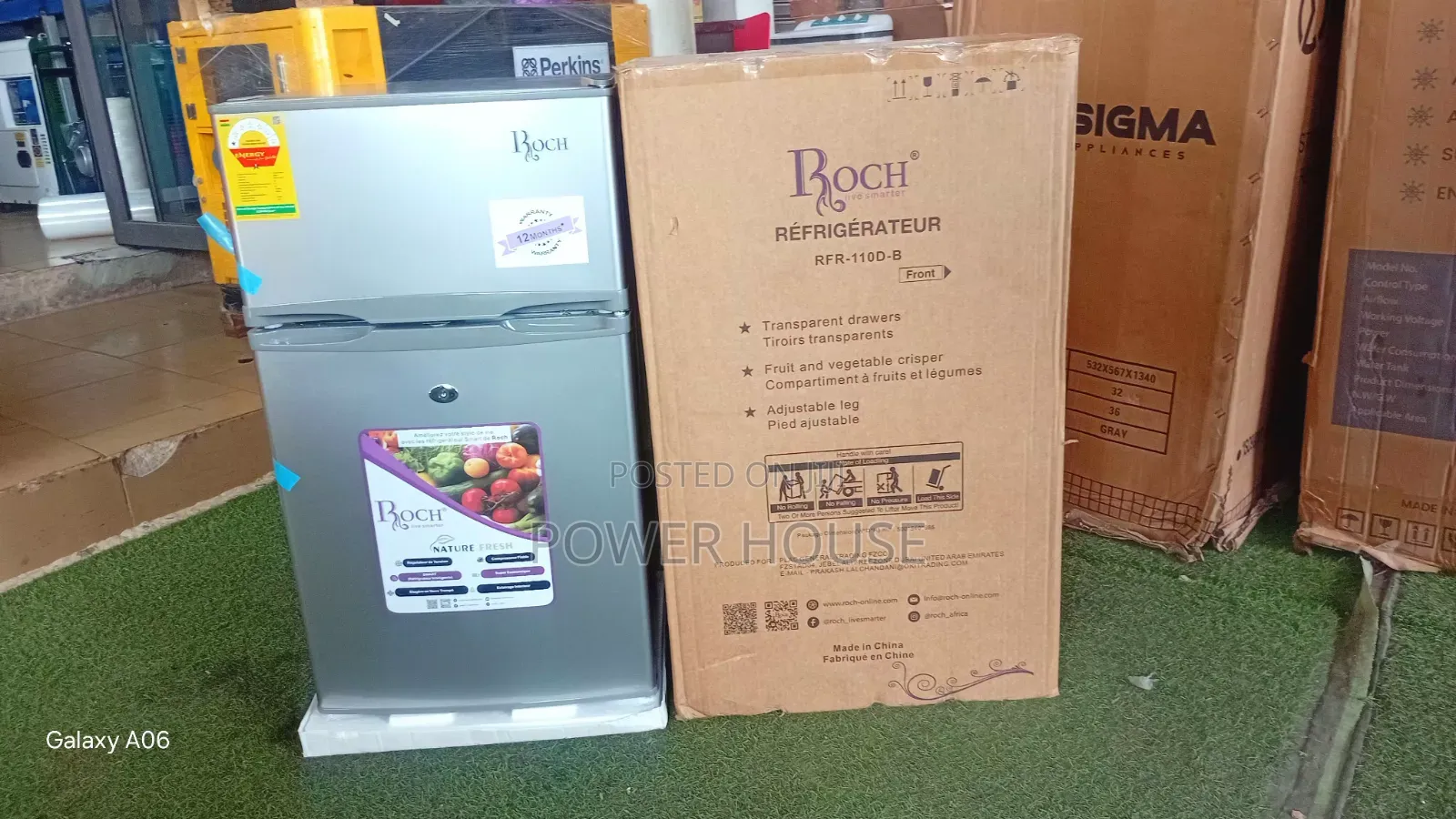 Roch Compact 85l Refrigerator – Silver 85l
