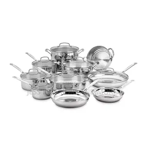 Cuisinart Chef's Classic 17-Piece Stainless Steel Cookware Set.