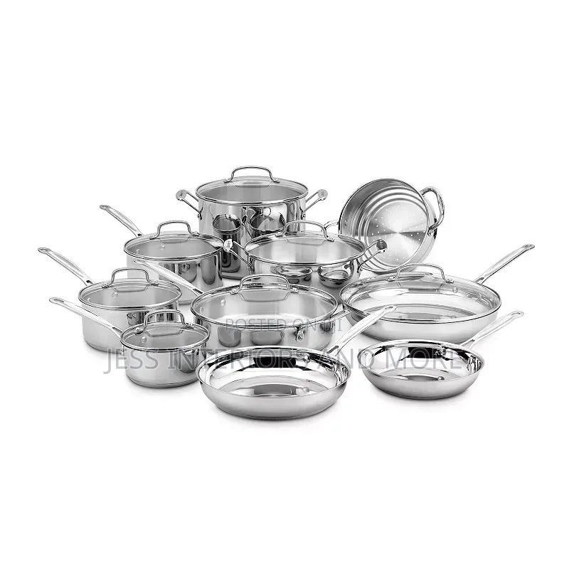Cuisinart Chef's Classic 17-Piece Stainless Steel Cookware Set.