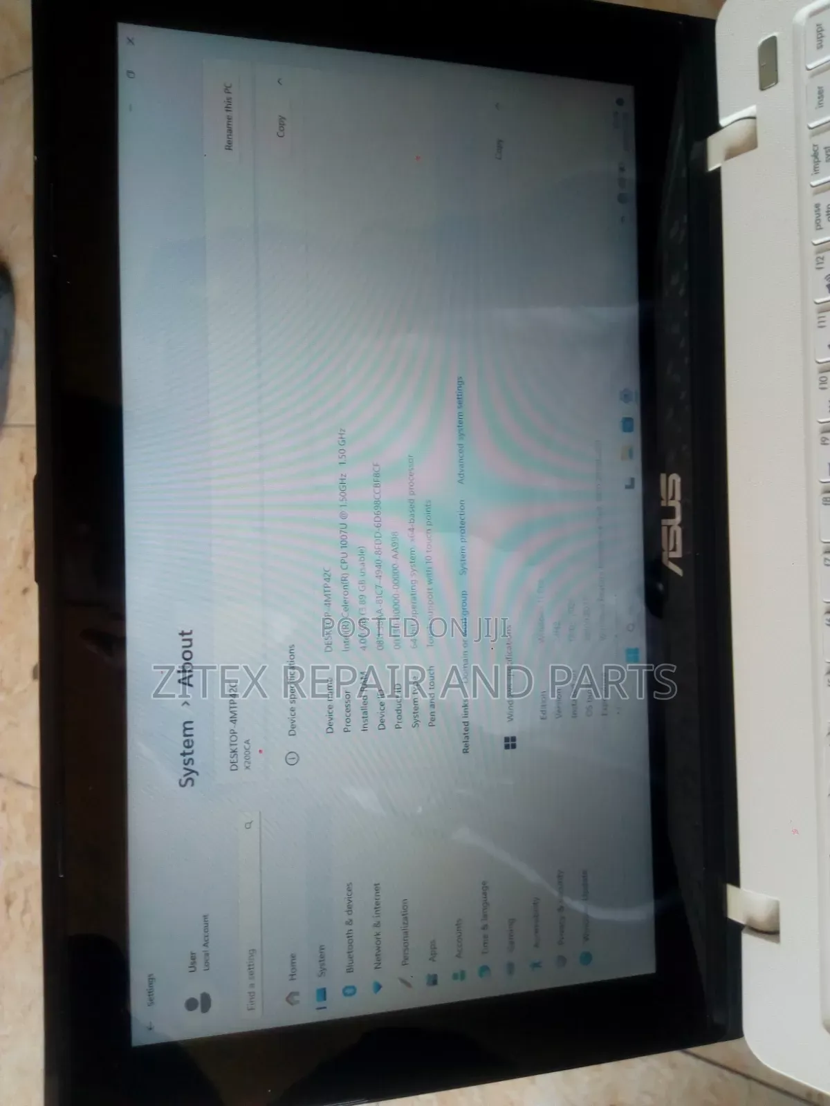 Laptop Asus X200CA 4GB Intel HDD 500GB