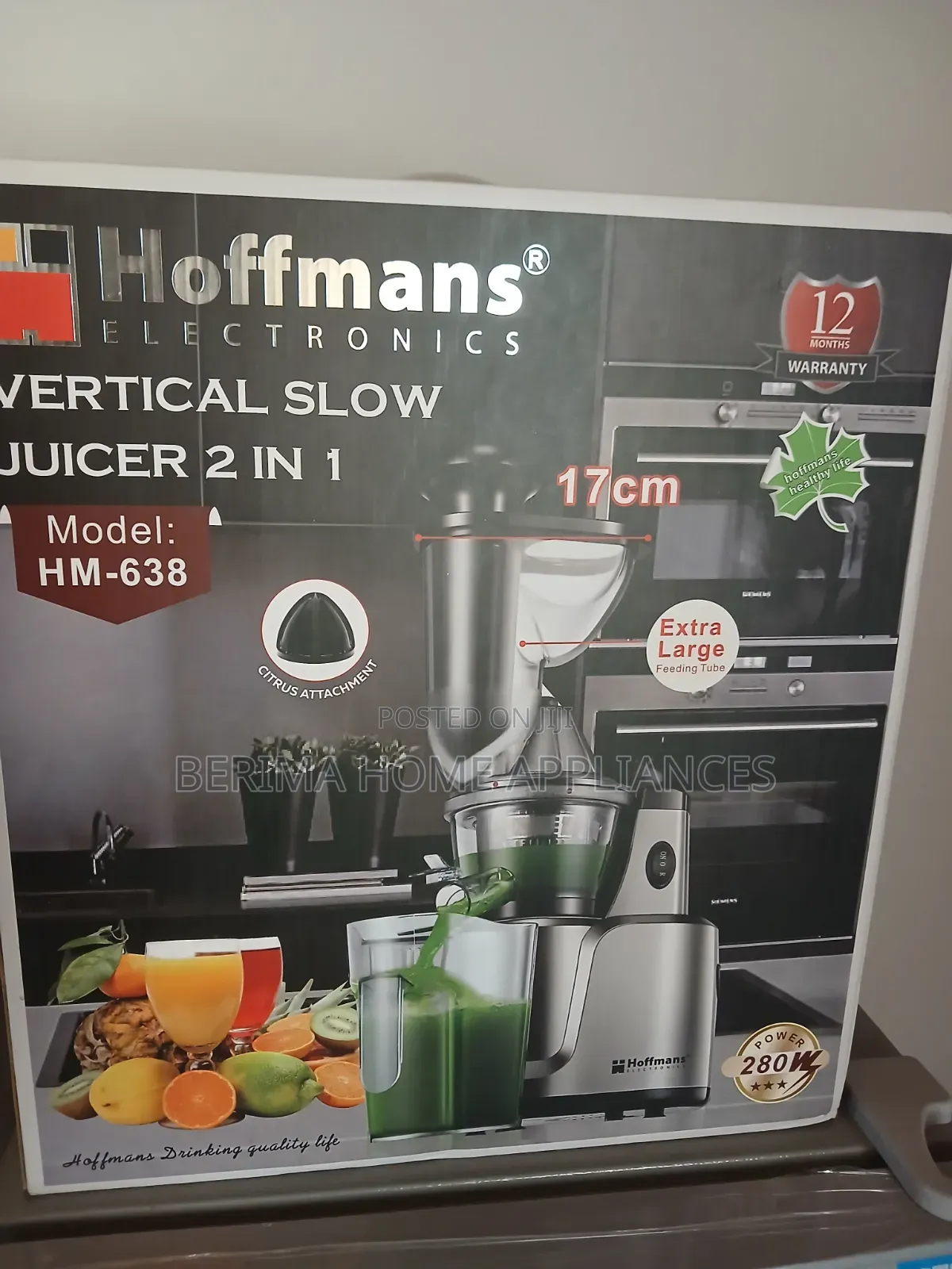 Hoffamns Electronic Slow Juicer 2in1