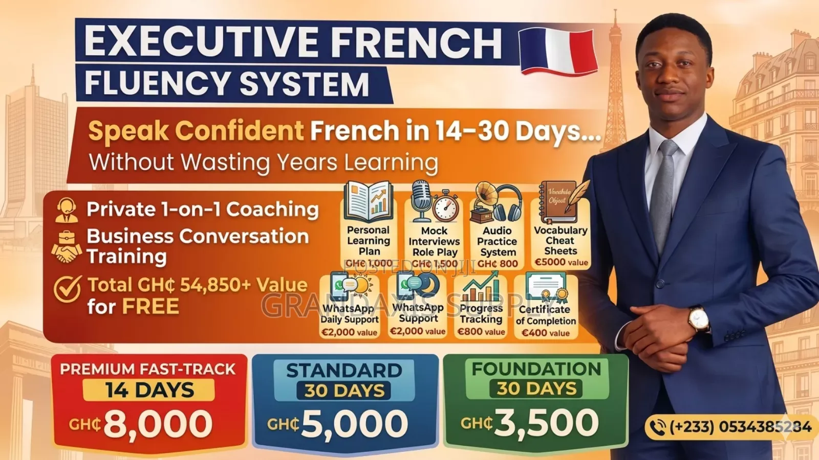 Executive French Rapid Fluency Course :Speak Confidently in 14–30 Days