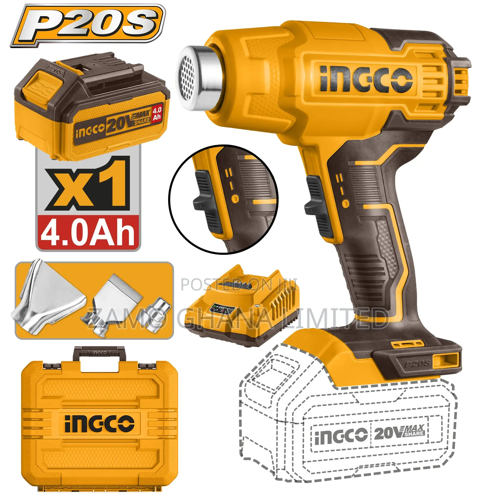 Cordless Heat Gun 20v - Hgli20025