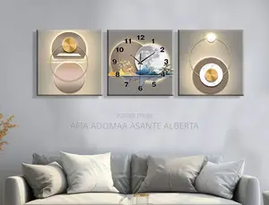 Modern Decorative Painting With Clock