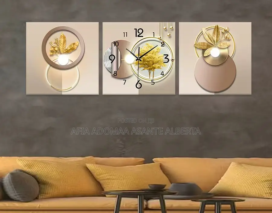 Modern Decorative Painting With Clock