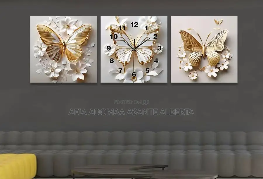 Modern Decorative Painting With Clock