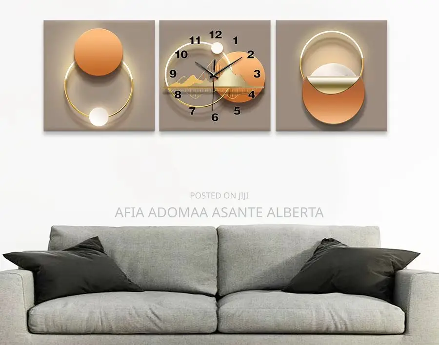 Modern Decorative Painting With Clock