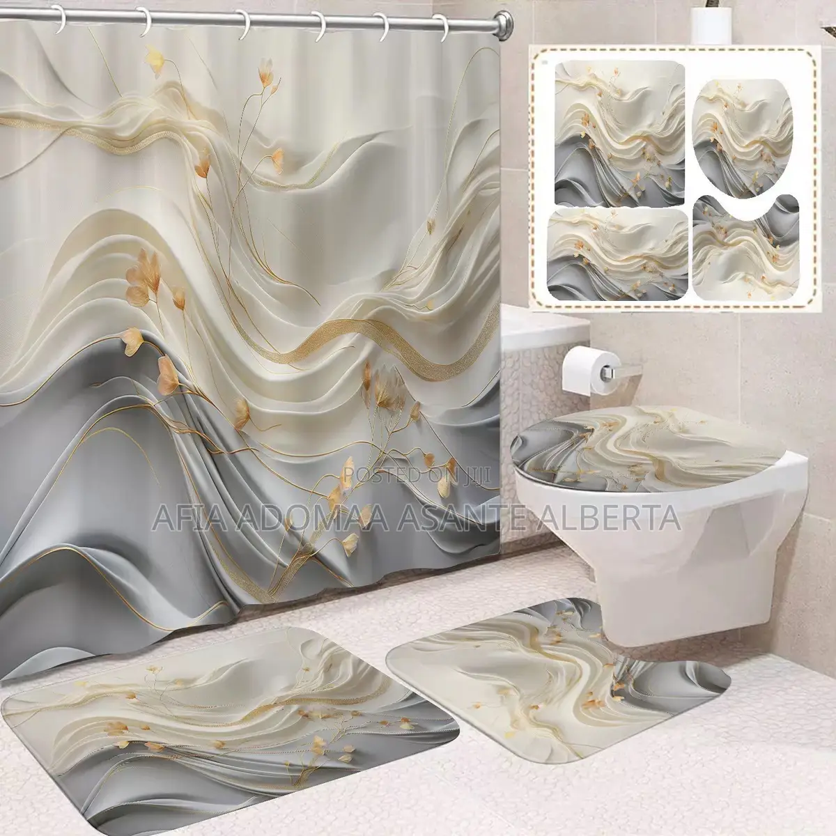 4 Pieces Set Bathroom Accessories