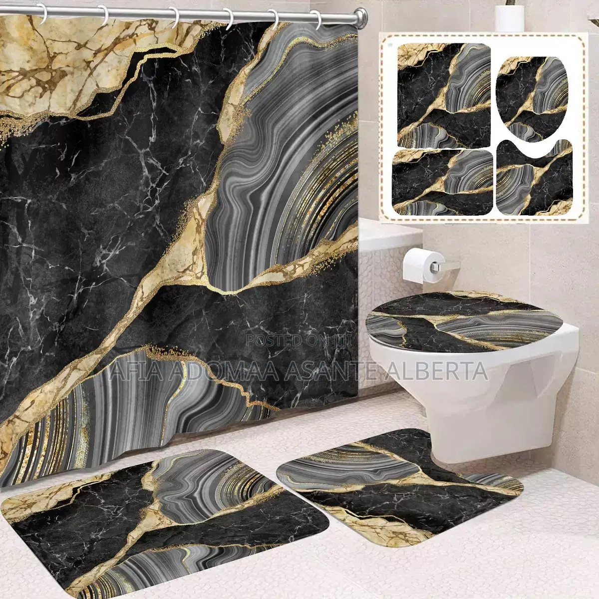 4 Pieces Set Bathroom Accessories