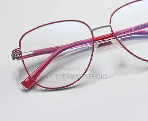 Unisex Fashion Cat‐Eye Metal Anti-Blue Light Glasses